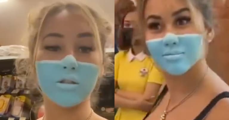Influencer has passport seized in Bali after painting fake mask on her face Influencer has passport seized in Bali after painting fake mask on her face