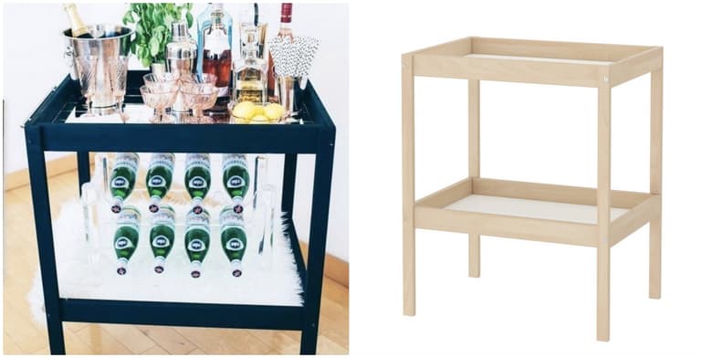 DIY: Here’s how you create a stylish bar cart from this €30 Ikea changing table DIY: Here’s how you create a stylish bar cart from this €30 Ikea changing table