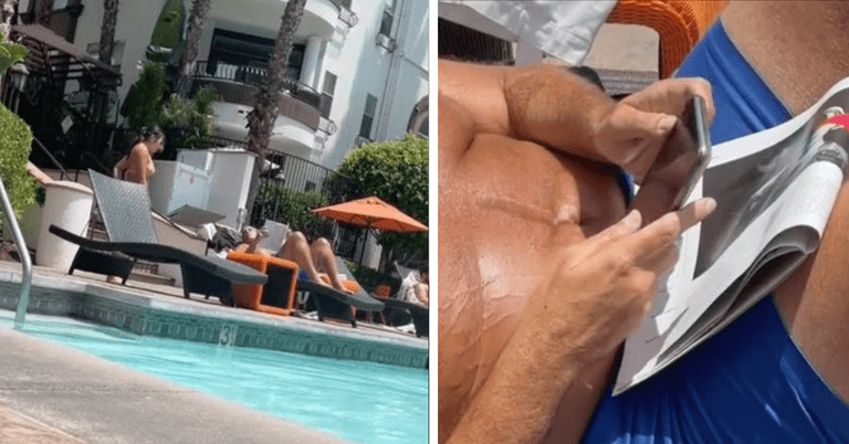 Women confront stranger who was “taking pictures” of them at the pool in TikTok Women confront stranger who was “taking pictures” of them at the pool in TikTok