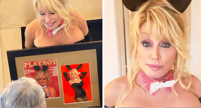 Dolly Parton recreates her 1978 Playboy cover for husband’s birthday Dolly Parton recreates her 1978 Playboy cover for husband’s birthday