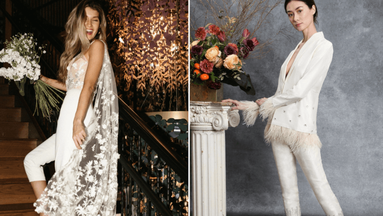 8 stunning wedding suits and jumpsuits perfect for any bride 8 stunning wedding suits and jumpsuits perfect for any bride