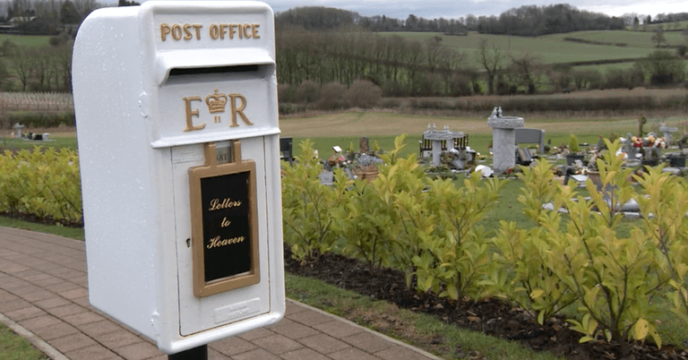 Nine-year-old girl’s ‘postbox to heaven’ installed at local crematorium Nine-year-old girl’s ‘postbox to heaven’ installed at local crematorium