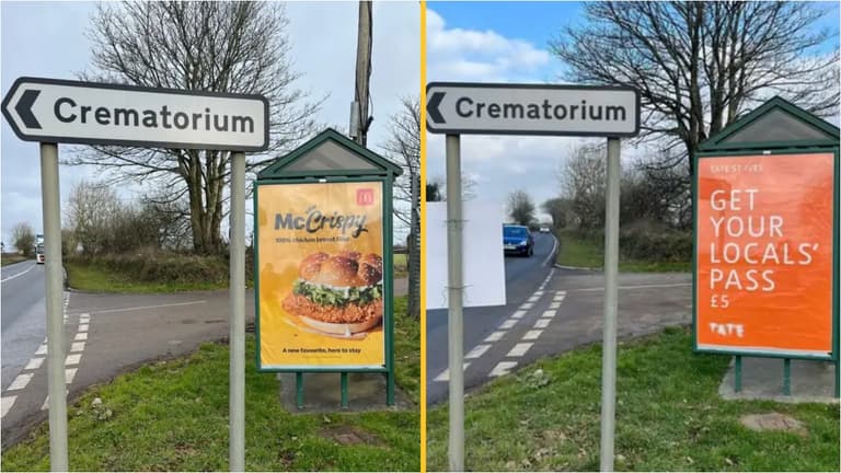 McDonald’s McCrispy ad beside crematorium leaves bad taste in people’s mouths McDonald’s McCrispy ad beside crematorium leaves bad taste in people’s mouths