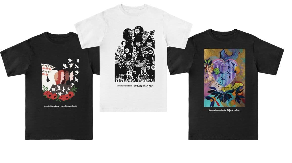 The t-shirt collection features three design by female artists. (Everpress)