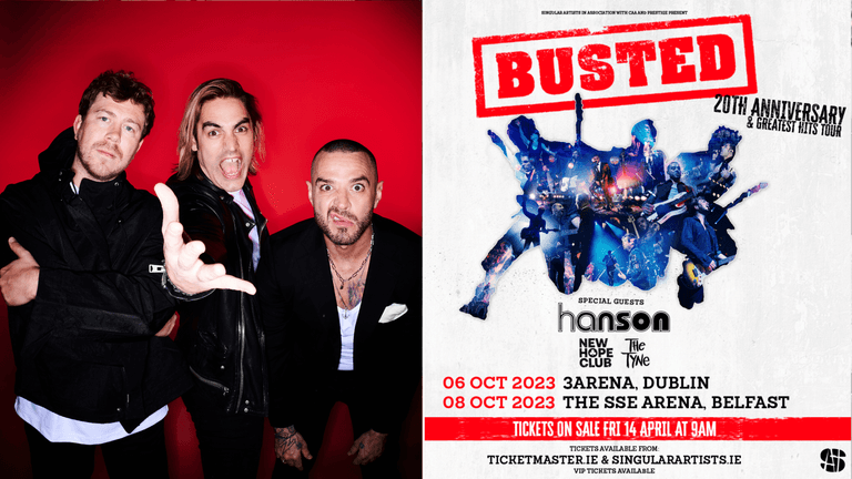 Busted finally announce two Irish concerts for their 20th anniversary tour Busted finally announce two Irish concerts for their 20th anniversary tour