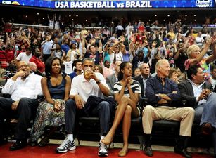 President Obama is Loose With His Lips at Basketball Game