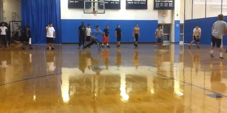 VIDEO: He Certainly Spiced Up That Game Of Dodgeball!