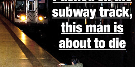 The Most Shocking Front Page We Have Ever Seen: Photo Captures Man’s Last Moments Stuck On Track
