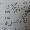 It’s Because I’m Holy: Customer Scrimps On Restaurant’s Requested Tip Because He “Gives God Ten Per Cent”