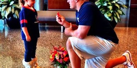 How Sweet: NFL Star Proposes to Six-Year-Old Fan