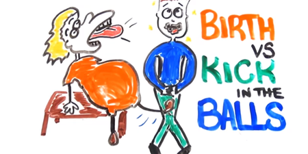 VIDEO: Humanity’s Biggest Question Ever Answered: Which Hurts More, Childbirth Or Getting Kicked In The Balls?