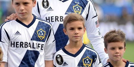 Like Father, Like Sons: Beckham Boys Show Off Football Skills