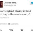 PICTURE – Someone Is A Little Confused, Girl Tweets Asking Why Ireland Are Playing England If They Are The Same Country