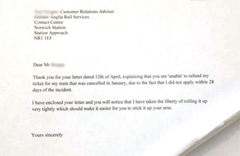 We’ve Always Wanted To Do This: Train Passenger Sticks Up For Himself By Telling Company to “Stick It”