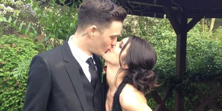 Television Star Weds Model Beau In Black Dress