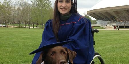 “After We Graduated…”: Heartwarming Photo Of Woman And Her Service Dog Graduating Goes Viral