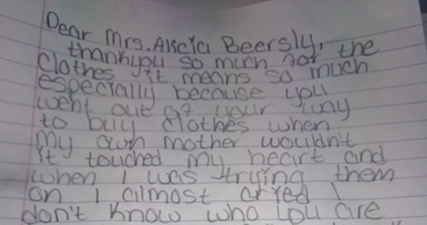 “You Went Out Of Your Way To Buy Clothes When My Own Mother Wouldn’t” – Girl’s Heartbreaking Thank You Note