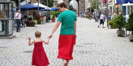 PICTURE: Best Dad Ever… Wears Skirts And Dresses In Solidarity With His Son