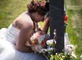 “She Just Fell”: Bride Visits Father’s Gravestone On Wedding Day