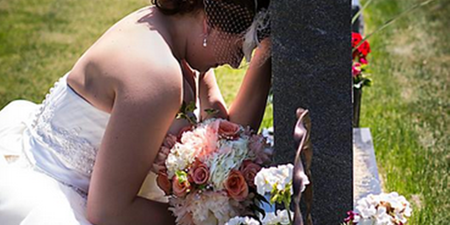 “She Just Fell”: Bride Visits Father’s Gravestone On Wedding Day