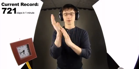 VIDEO: The World’s Fastest Clapper Smashes Previous Record Of 721 Claps In 60 Seconds
