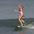 Doing it in Style: Women Head Out Surfing in High Heels