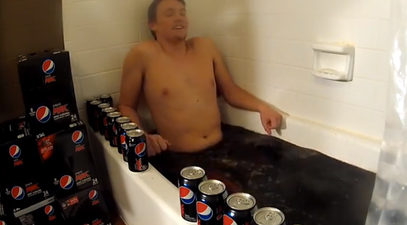 VIDEO: Man Loves Pepsi So Much He Bathes In It
