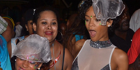 On All Fours: Rihanna Gets Down At Barbados Festival