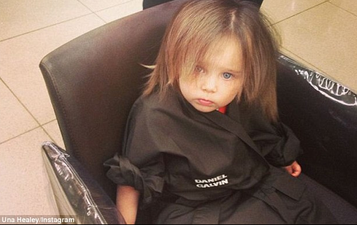 Chopped Up: Una Healy takes daughter Aoife Belle for her first trip to the salon