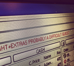 PICTURE: Celeb Visits Dublin Hotel; Sees THIS Note on the Hotel Computer