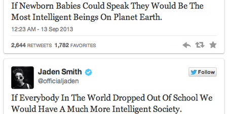 “School Is The Tool To Brainwash The Youth” – Jaden Smith Shares Some Thoughts On Twitter