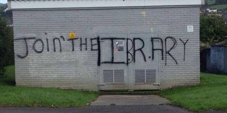 PIC: Good Guy Graffiti Artist Changes IRA Message to an Educational Plea