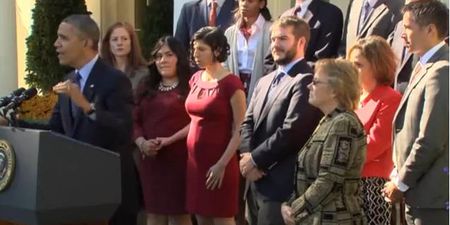 VIDEO – “I’ve Got You” Obama Catches Pregnant Woman Who Nearly Faints During His Speech