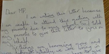 PICTURE – Eight-Year-Old Girl Sends Heartbreaking Letter To Her Local MP