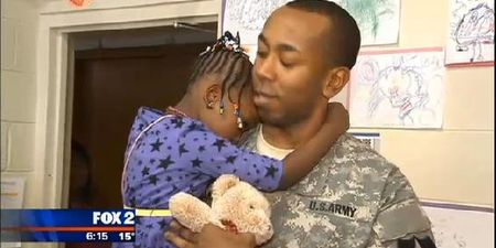 VIDEO – She Is Never Letting Go, Four-Year-Old Girl Greets Her Military Dad Who Returns After A Year Away
