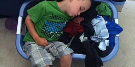 In Pictures: This Adorable Four-Year-Old Can Sleep Anywhere