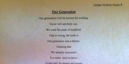 14-Year-Old Boy Pens Thought-Provoking Poem Entitled ‘Our Generation’