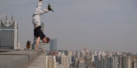 WATCH: This Daredevil Performs A Handstand… On The Edge Of A 40-Story Building