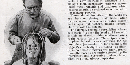 PICTURE: Let’s Point Out All Your Facial Flaws! Max Factor’s Beauty Micrometer From 1934