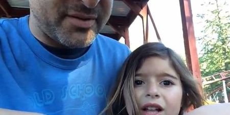 VIDEO: Little Girl Goes Through Range of Emotions on First Roller-Coaster Ride