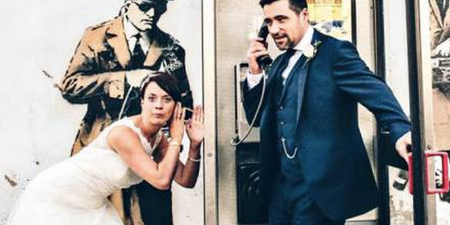 Pic Of The Day: One For The Memory Banksy – A Wedding Shoot With A Difference