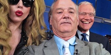 PICTURE: Bill Murray Takes Selfie With Lady Gaga on David Letterman’s Show