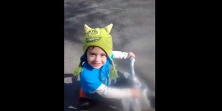 WATCH: Little Boy Loses His Hat… On His Head