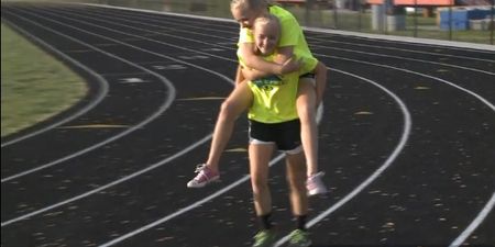 VIDEO: Twin Carries Injured Sister Across The Finish Line In 800m Race