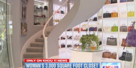 WATCH: This Woman From Texas Built Her ‘Female Man Cave’ – A Three Story Closet With A Champagne Room