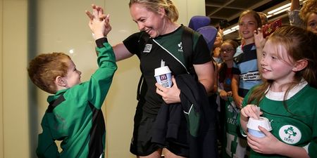 GALLERY: Irish Women’s Rugby Squad Receive A Hero’s Welcome On Return To Dublin Airport