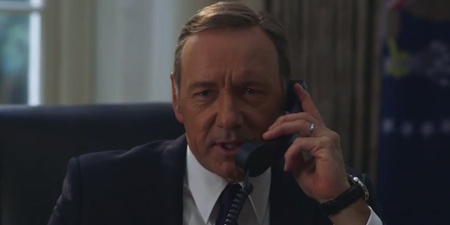 WATCH: So Frank Underwood Is Pretending To Be Bill Clinton On A Call To Hillary