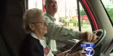 WATCH: 97 Year Old Gran Drives Semi Truck – Ticks It Off Her Bucket List