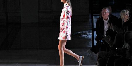 In Pictures: Midi Skirts, Monochrome & A Pop Of Pink At Victoria Beckham