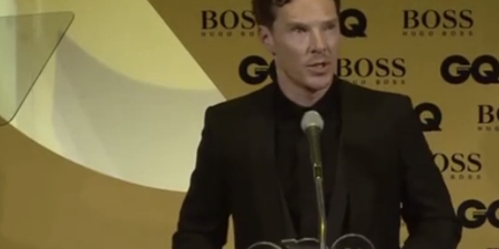WATCH: Benedict Cumberbatch’s Drunk Acceptance Speech At The GQ Awards Will Make You Love Him Even More